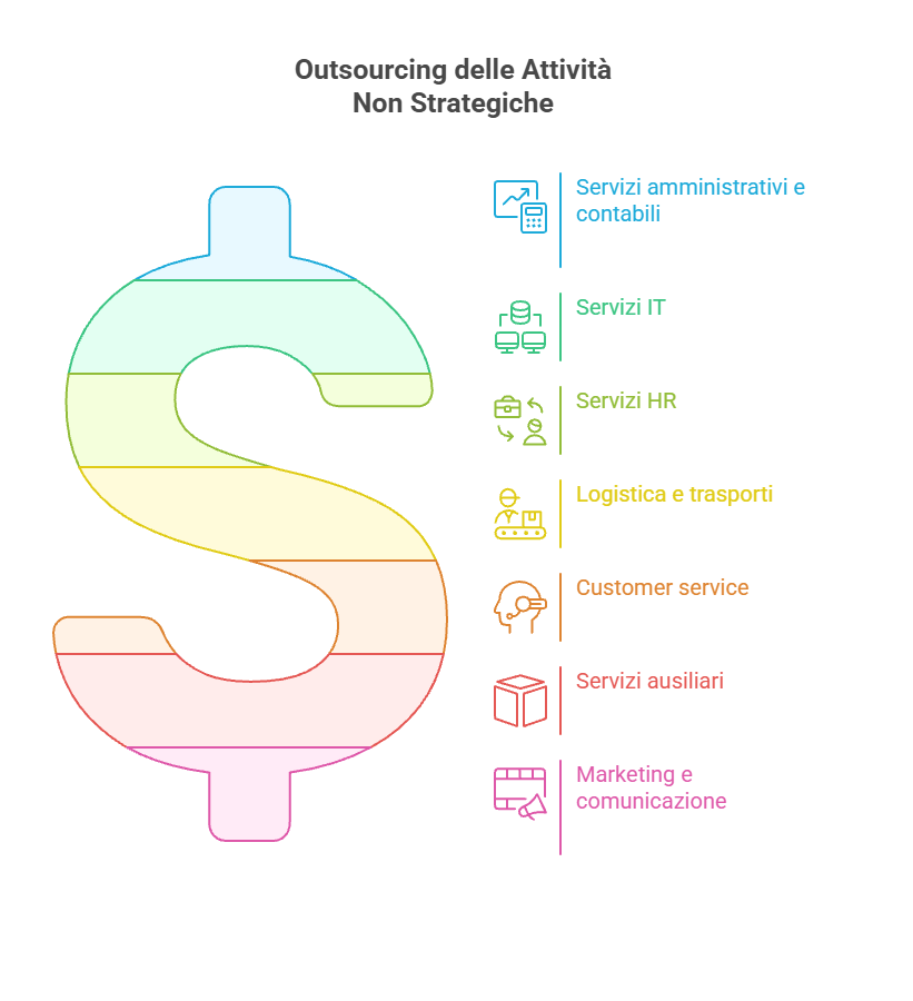 come ridurre i costi aziendali - outsourcing attività nonn strategiche